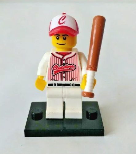 Lego Minifigure - Collectable Mini Figure - Series 3 - Baseball Player - VGC