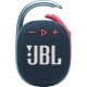 JBL CLIP4 bluetooth hordozható hangszóró (v5.1, 1050 mAh belső akku, 5W teljesítmény, IPX67 vízálló) KÉK / RÓZSASZÍN