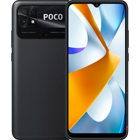 Poco C40 (produced by Xiaomi) Mobiltelefon, Dual SIM, Kártyafüggetlen, 32GB, 3GB RAM, LTE, Fekete