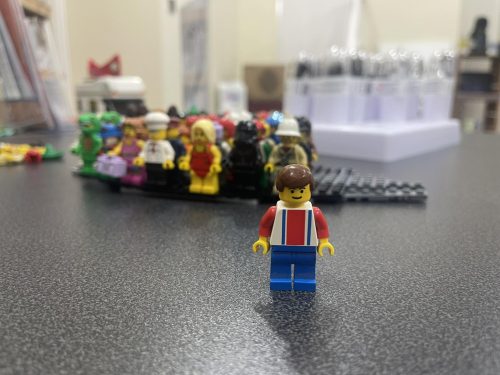 Lego Minifigure Soccer - Soccer Player - Red, White, and Blue Team with Number 11 on Back