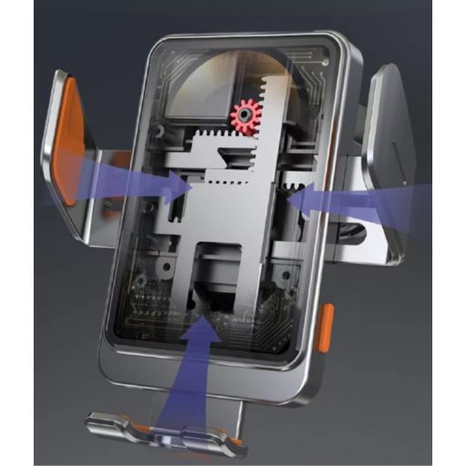 Autós telefontartó szellőzőrácsra wireless töltő funkcióval,átl.