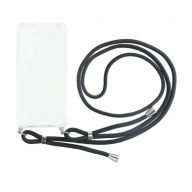 Sam S25  TPU+PC Átlát.tok,Fekete zsinórral