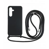 Sam S25 Plus  TPU+PC fekete tok,Fekete zsinórral