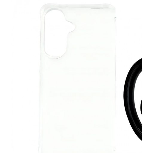 Sam S25 Plus  TPU+PC Átlát.tok,Fekete zsinórral