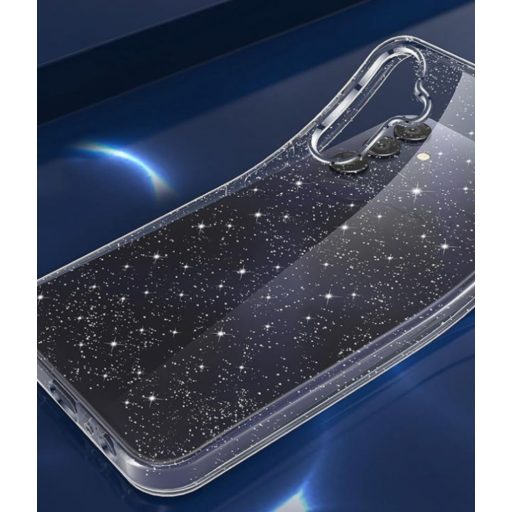 Samsung Galaxy S25 Ultra csillámos szilikon hátlap, Átlátszó