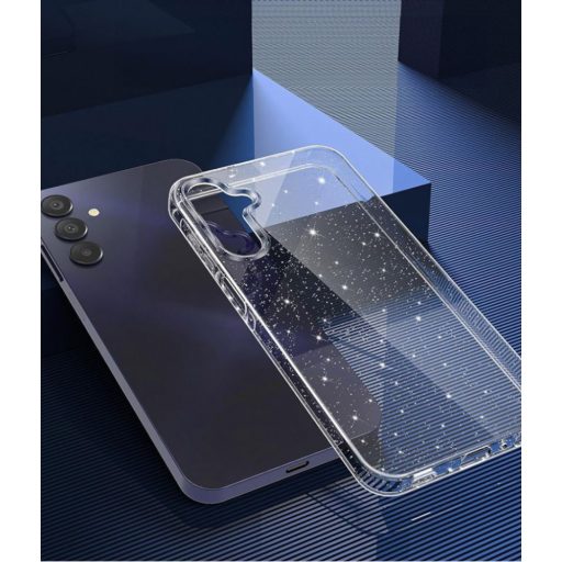 Samsung Galaxy S25 Ultra csillámos szilikon hátlap, Átlátszó