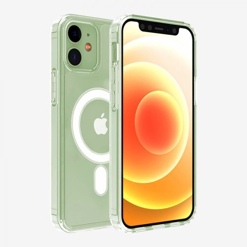 iPhone 13 Pro Max TPU+PC mágneses tok, Átlátszó