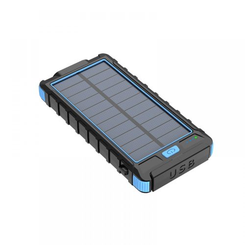 Cellect Solar Powerbank, 10000mAh, Fekete-Kék