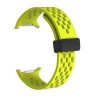   Galaxy Watch Ultra lyukacsos mágneses szil. óraszíj,24mm,Neonz