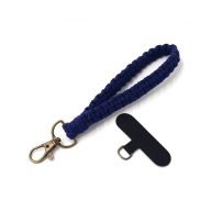 Fonott szövet csuklópánt szilikon tokhoz, Sötétkék