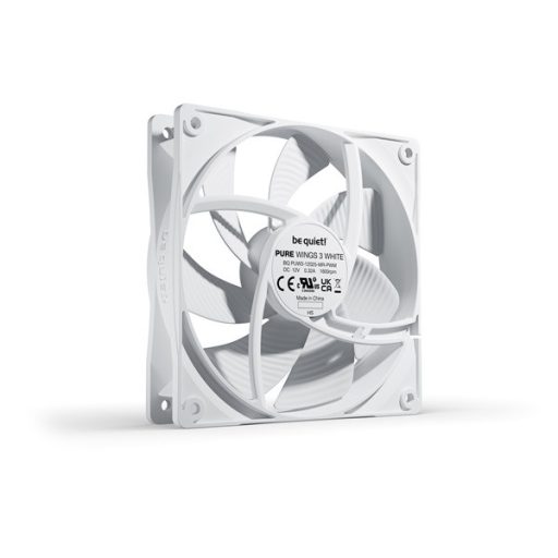 Be Quiet! Cooler 12cm - PURE WINGS 3 White 120mm PWM (1600rpm, 25,5dB, fehér)