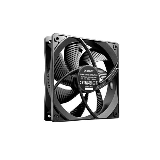 Be Quiet! Cooler 12cm - PURE WINGS 3 120mm PWM Reverse 3-Pack (1500rpm, 28,5dB, fekete)