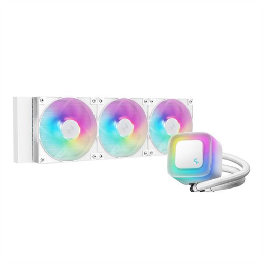 DeepCool CPU Water Cooler - LE360 WH V2 (max 31,6dB; max. 128,93 m3/h; 3x12cm, A-RGB LED, fehér)