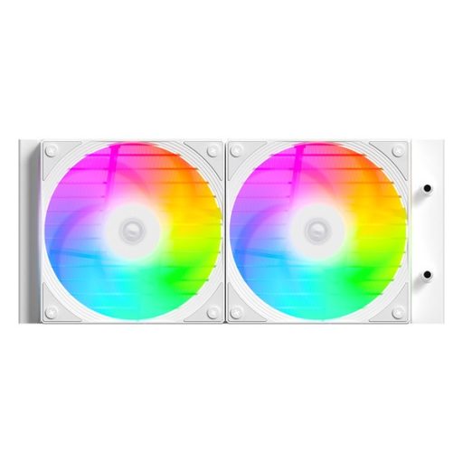 ID-Cooling CPU Water Cooler - FX240 INF WHITE (27.2dB; max. 98,54 m3/h; 2x12cm, A-RGB, fehér)