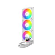   ID-Cooling CPU Water Cooler - FX360 TD WHITE (27.2dB; max.98,54 m3/h; 3x12cm, A-RGB, fehér)