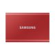 Samsung Külső SSD 2TB - MU-PC2T0R/WW (T7 external, piros, USB 3.2, 2TB)