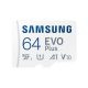 Samsung MicroSD kártya - 64GB MB-MC64SA/EU (EVO PLUS, microSDXC, UHS-I, R160, adapter, 64GB)