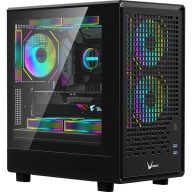   Formula Számítógépház - Air Mesh G2 Black (fekete, ablakos, 3x12cm venti, mATX, 2xUSB3.0)