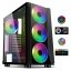 Spirit of Gamer Számítógépház - GHOST III RGB (fekete, ablakos, 4x12cm ventilátor, ATX, mATX, 2xUSB3.0, 1xUSB2.0)