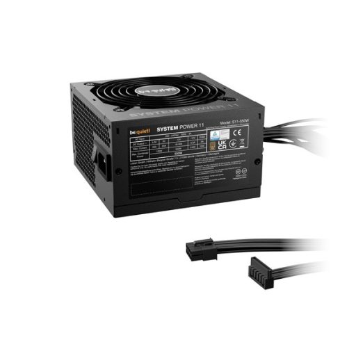 Be Quiet! Tápegység 550W - SYSTEM POWER 11 (80+ Bronze, ATX3.1, PCIe5.1, fekete)