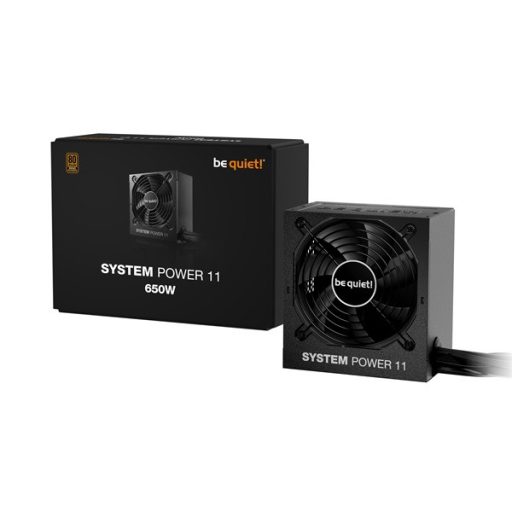 Be Quiet! Tápegység 650W - SYSTEM POWER 11 (80+ Bronze, ATX3.1, PCIe5.1, fekete)