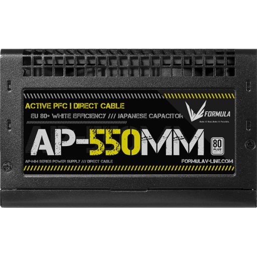 Formula Tápegység 550W - AP-550MM (80 Plus, Aktív PFC, 12cm)