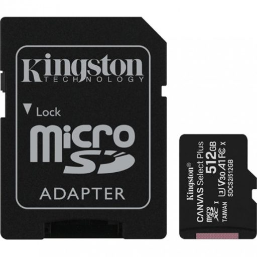 Kingston Canvas Select Plus MicroSDHC 512GB, C10