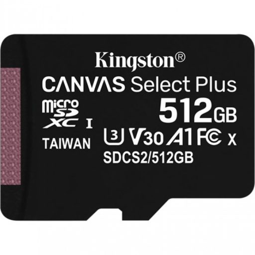 Kingston Canvas Select Plus MicroSDHC 512GB, C10