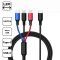 3-in-1 töltőkábel,micro USB+Type-c+lightning