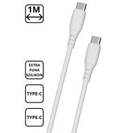 Extra puha szilikon adat és töltőkábel, Fehér