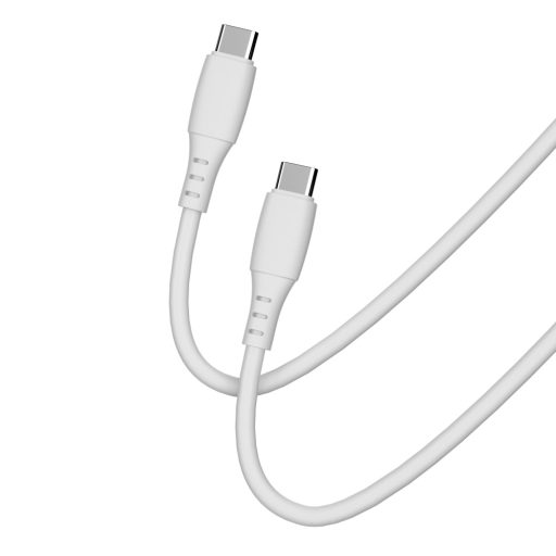 Extra puha szilikon adat és töltőkábel, Fehér