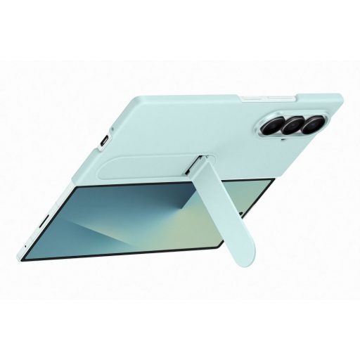 Samsung Fold 7 Álló tok szíjjal, világos kék