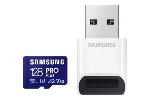 Samsung Pro Plus microSD kártya+kártyaolvasó,128GB