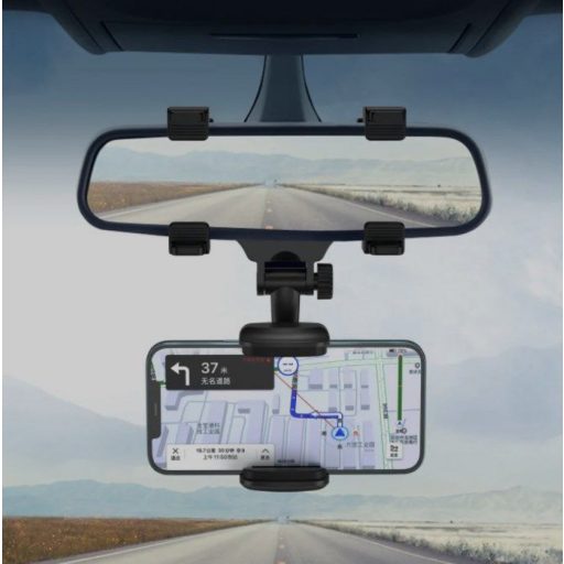 XO C70 visszapillantóra rögzíthető tartó, Fekete