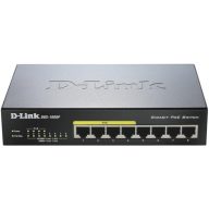   D-LINK Switch 8x1000Mbps (4xPOE) Menedzselhető Fémházas Asztali, DGS-1008P/E