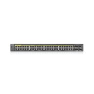   ZYXEL Switch 44x1000Mbps (44xPOE) + 4xGigabit kombó SFP + 2xGigabit SFP, Menedzselhető Rackes, GS2220-50HP-EU0101F