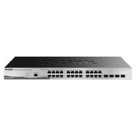  D-LINK Switch 24x1000Mbps (24xPOE) + 4xGigabit kombó SFP Menedzselhető Rackes (Metro), DGS-1210-28P/ME/E