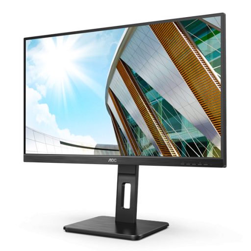 AOC IPS monitor 27" U27P2, 3840x2160, 16:9, 350cd/m2, 4ms, 2xHDMI/DisplayPort/4xUSB, Pivot, hangszóró