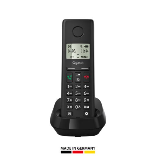 GIGASET DECT telefon, PURE 200, fekete