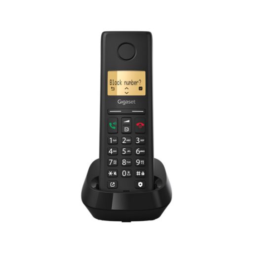 GIGASET DECT telefon, PURE 200, fekete