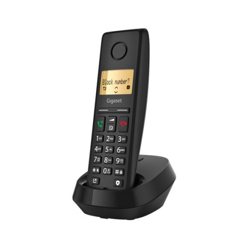 GIGASET DECT telefon, PURE 200, fekete