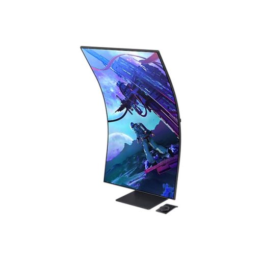 SAMSUNG Ívelt Gaming 165Hz VA monitor 55" G97NC, 3840x2160, 16:9, 600cd/m2, 1ms, 3xHDMI/DP/2xUSB/LAN/WiFi/BT, hangszóró