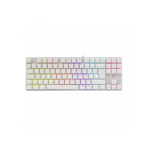 WHITE SHARK WS GK-2106W/BL-HU COMMANDOS fehér mechanikus billentyűzet, magyar, 88 kék gomb