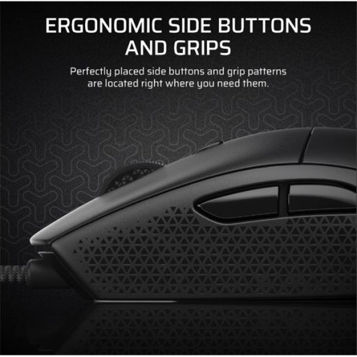 CORSAIR Vezetékes Egér Gaming, M55 Lightwight, 6 programozható gomb, Ultra-könnyű, 16000dpi, fekete