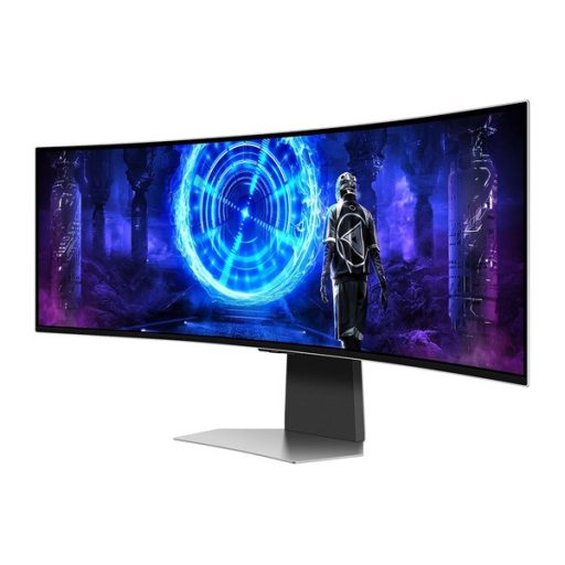 SAMSUNG Ívelt Gaming 240Hz OLED monitor 49" G95SD, 5120x1440, 32:9, 250cd/m2, 0.03ms, HDMI/DP/WiFi/BT, hangszóró