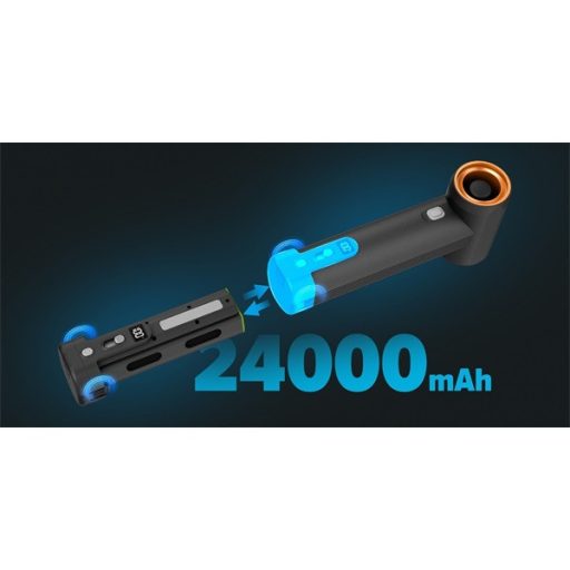 KICA JetFan Max vez. nélküli univerzális légfúvóka, porszívó funkció, 785W, 331 km / óra légsugár, 5,5 óra üzemidő, LCD