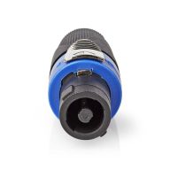   Nedis COTP16900BK hangszóró csatlakozó, egyenes dugó, forrasztható, Kábel bemeneti átmérő: 8,0 mm