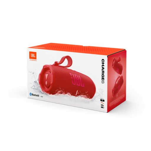 JBL CHARGE 6 RED, BT hangszóró, Piros (Hordozható, vízálló)