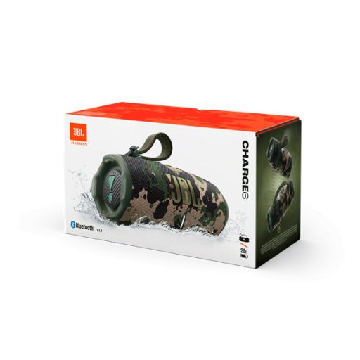 JBL CHARGE 6 SQUAD, BT hangszóró, Terepmintás (Hordozható, vízálló)