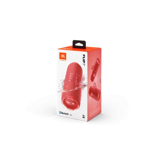 JBL FLIP 7 RED BT hangszóró, Piros (Hordozható, vízálló)
